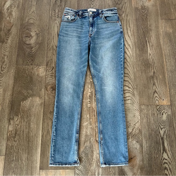 ABERCROMBIE & FITCH Curve Love High Rise Skinny Vent Hem Denim Jeans Size 8 / 29 - Picture 3 of 11